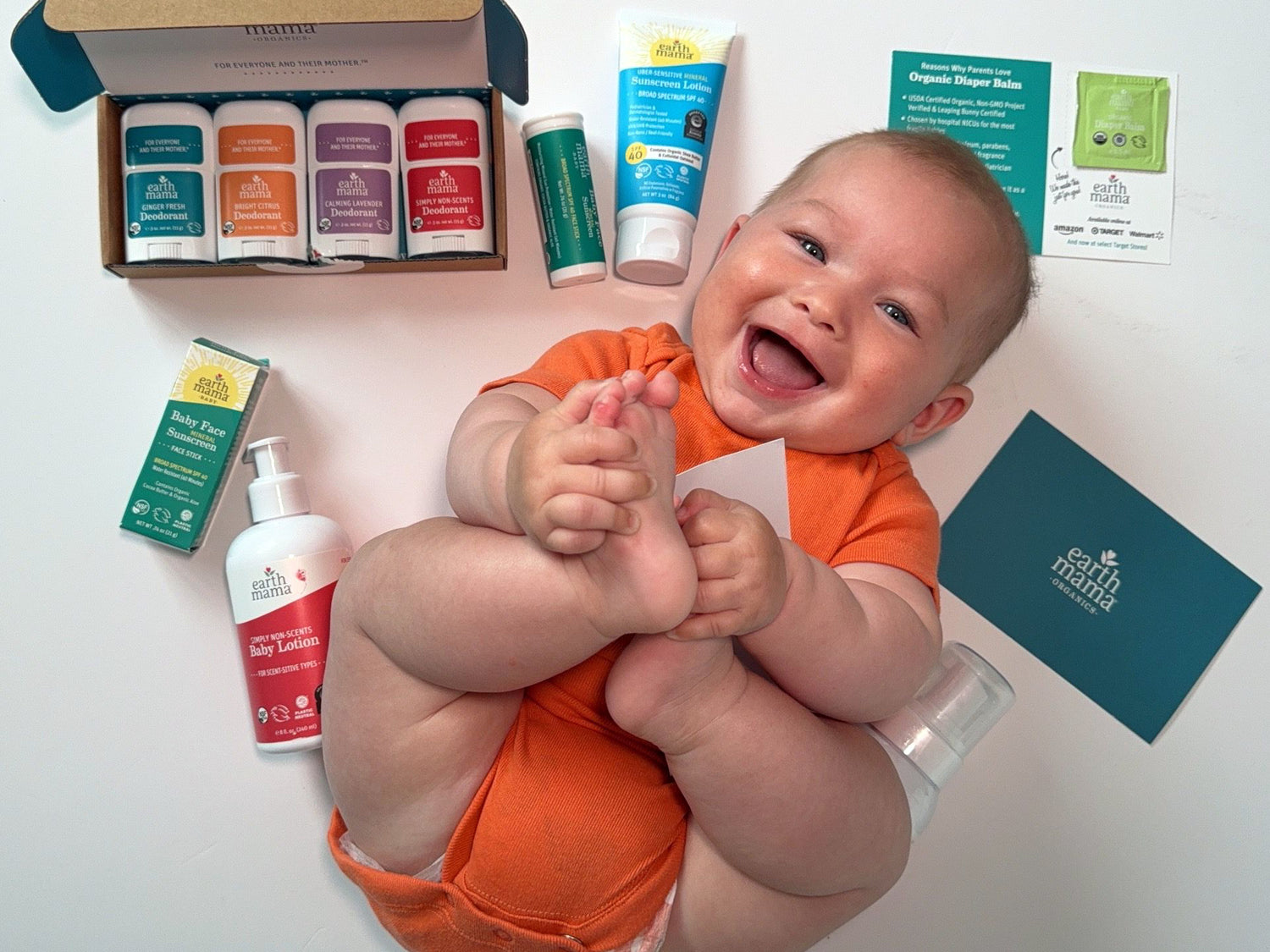 Smiling Baby with Earth Mama